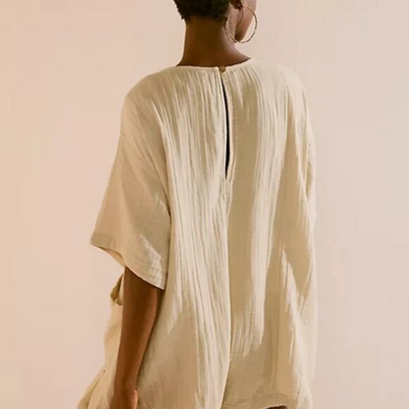 Free People Free-Est - So Lively Romper Agate Grey Ruffle S - Picture 2 of 6